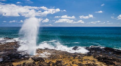 spouting horn kailua-kona hi  Now considered a phenomenon of natural beauty and awe, the huge plume of water produced at the Spouting Horn blowhole on the island of Kauai was
